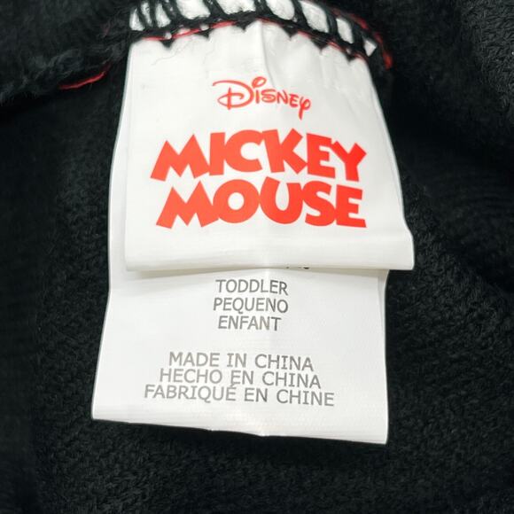 Disney Mickey Mouse Pom‎ Beanie Kids Toddler Winter Cap Hat Red - Picture 3 of 4